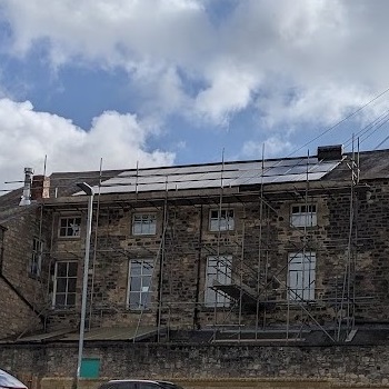 Solar panels at Hexham, Northumberland