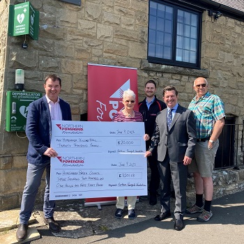 Humshaugh Village Hall receiving funds from Northern Powergrid Foundation
