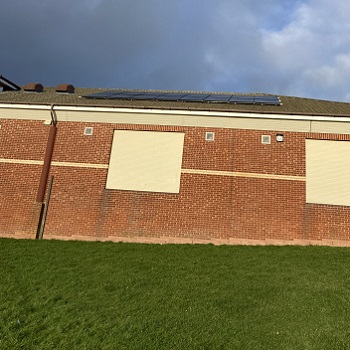 Solar panels at Jubilee Fields, Durham