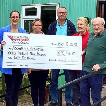 Rochester Village Hall receive grant funding from Northern Powergrid Foundation