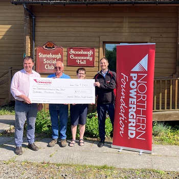 Stonehaugh receiving grant funds from Northern Powergrid Foundation